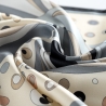City Escape Abstract Silk Twill Scarf, Pearl Grey