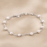 Bratara argint Delicate 10 Pearls pentru femei
