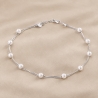 Bratara argint Delicate 10 Pearls pentru femei