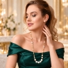 Colier argint Pearls Connection gold pe model, tinuta eleganta