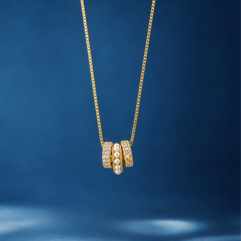 Colier argint 3 Bonds Of Love gold