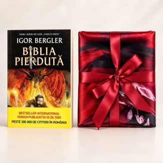 set esarfa matase naturala cu carte bestseller
