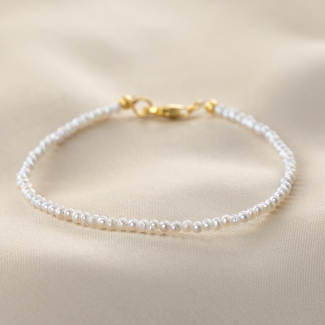 Bratara argint Almost Innocent perle de cultura 2.5 mm, gold