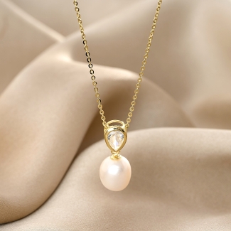 Colier argint Pearl Eclat gold
