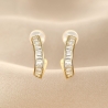 Cercei argint Being in the Light zirconia gold
