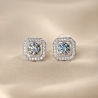 925 Silver Earrings Mystic Aura, moissanite