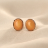 925 Silver Earrings Tender Love, natural amber