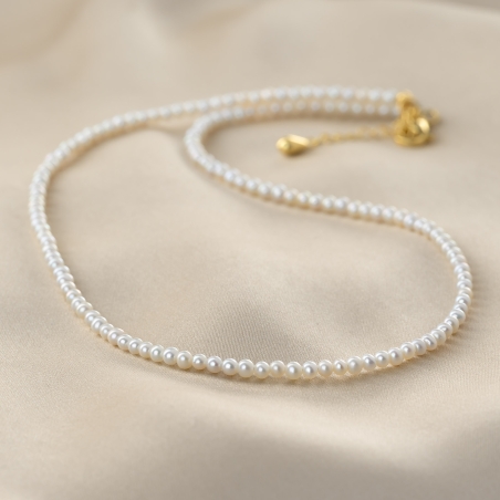 Colier argint Really. You Need It. perle de cultura 3 mm, gold