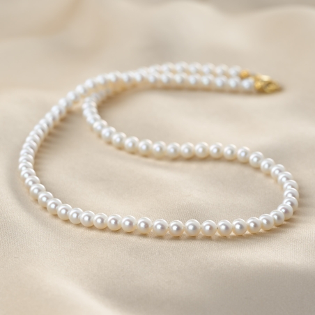 Colier argint Everlasting Love perle de cultura 4-5 mm, gold
