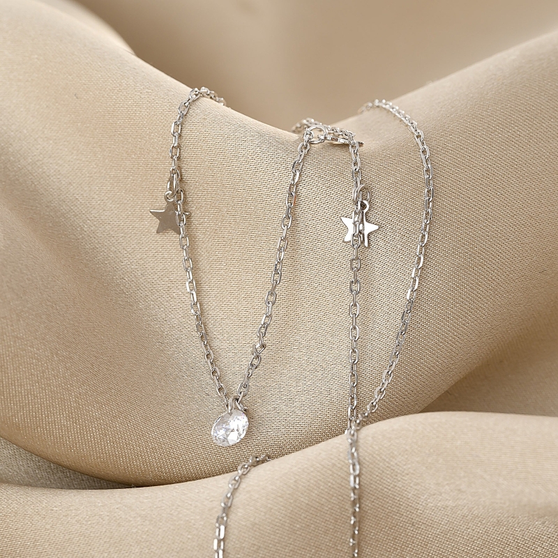 Colier argint Little Shine & Stars zirconia