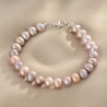 Bratara argint Rosé Moonlight perle de cultura