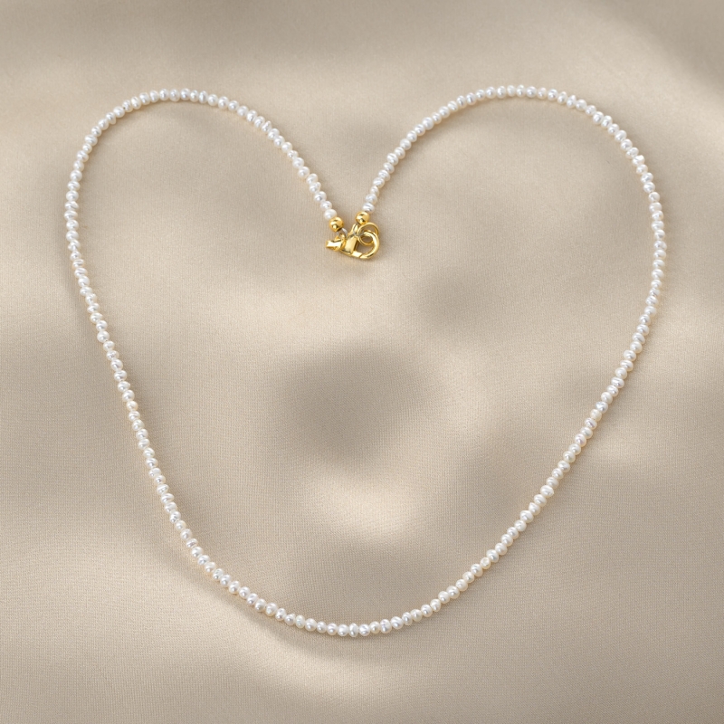 Colier argint Almost Innocent perle de cultura 2.5 mm, gold