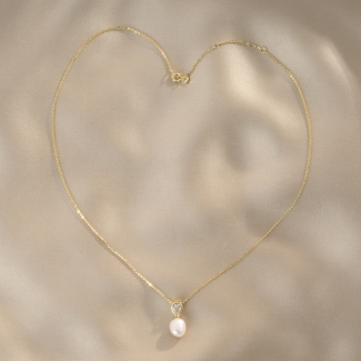 Colier argint Pearl Eclat gold