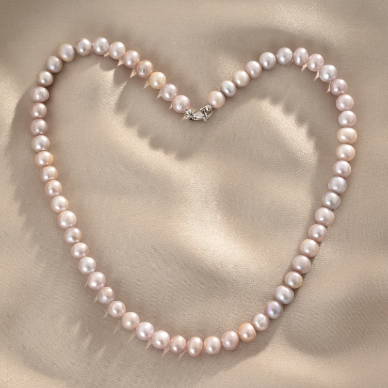 925 Silver Necklace Moonlight, cultured pearls