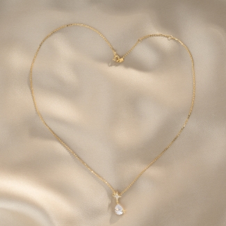 Colier argint You Light Up My Life zirconia gold