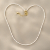 14K Gold Plated Silver Necklace, cultured pearls 3mm