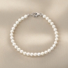 925 Silver Bracelet Everlasting Love, cultured pearls