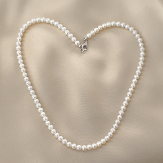 Colier argint Everlasting Love perle de cultura 4-5 mm