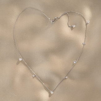 Colier argint Little Shine & Stars zirconia