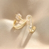 Cercei argint Being in the Light zirconia gold