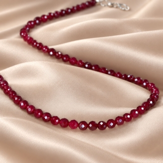 Choker argint jad burgund, lantisor culisant gold