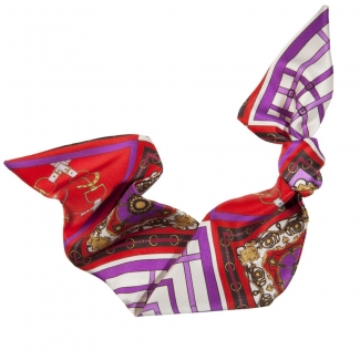 Eşarfă de păr London Rush fond mov