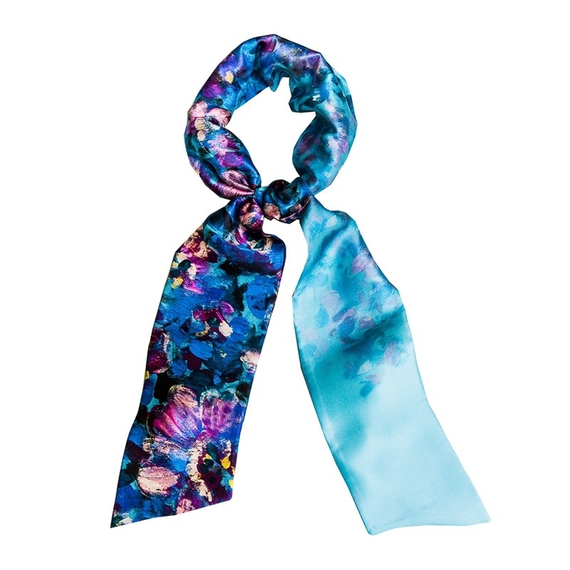 Blue Opium Silk Scarf