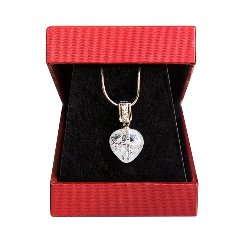 GIFT: Silver heart pendant ice crystal and silver earrings crystal ice My Way