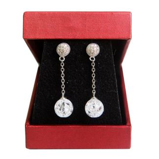 GIFT: Silver heart pendant ice crystal and silver earrings crystal ice My Way