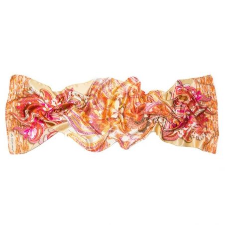 GIFT: Mila Schon Sal silk hydrangeas pink and orange agate and rose quartz bracelet