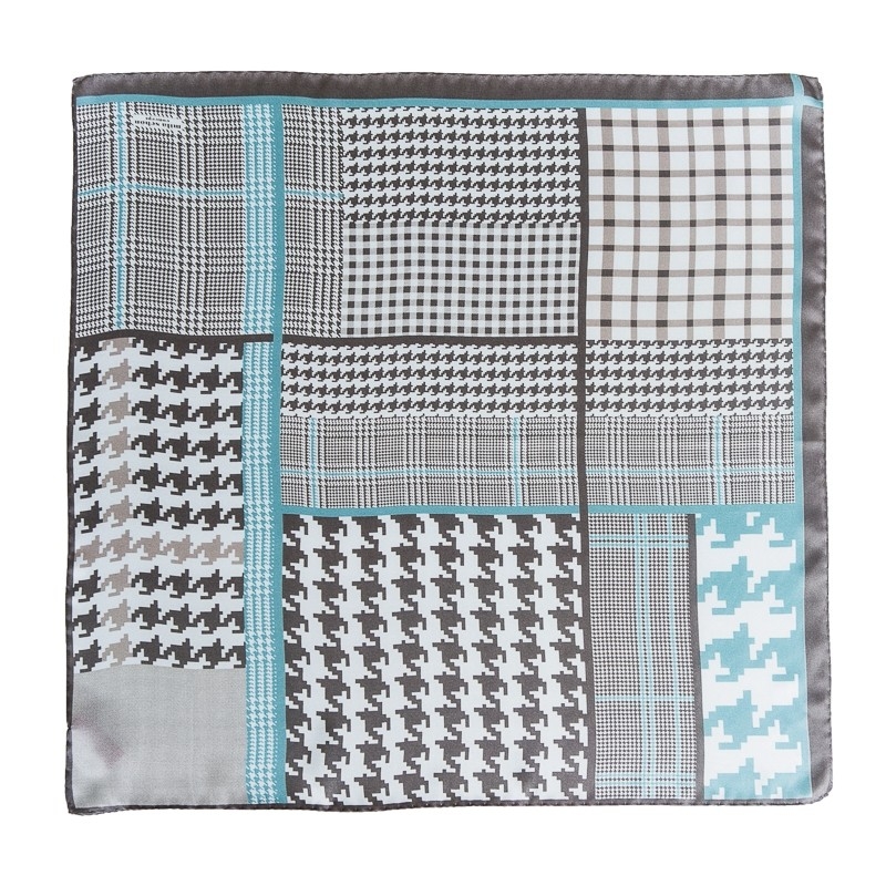 Silk Scarf Mila Schon Iconic Aqua