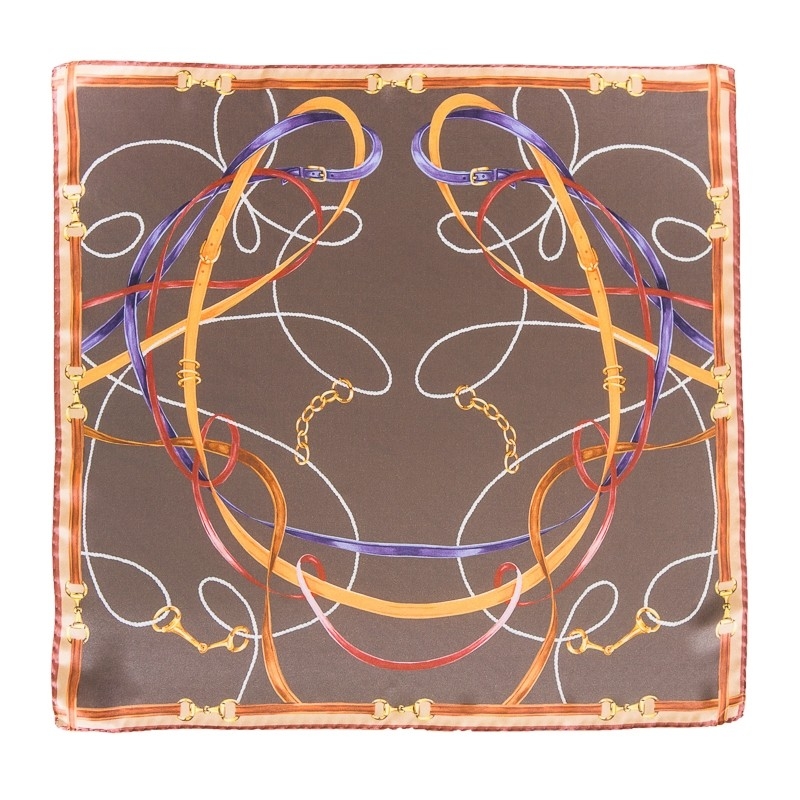 Silk Scarf Mila Schon Queen café au lait