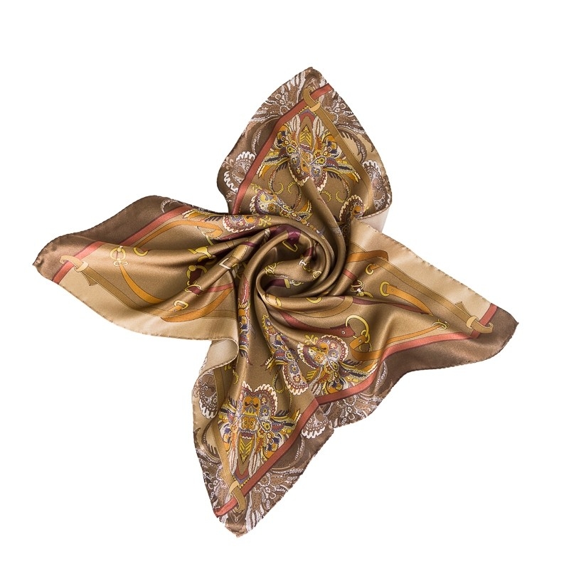 Silk Scarf Marina D'Este London Club gold