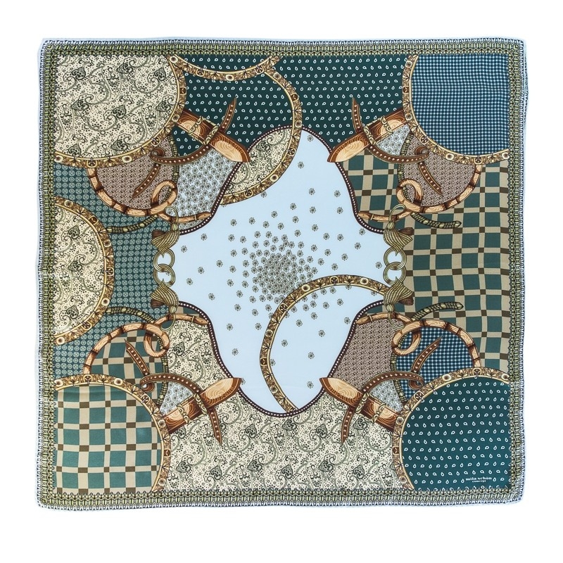 Silk Scarf Mila Schon Notting Hill blue