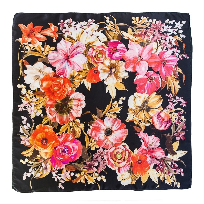 Silk Scarf Laura Biagiotti Autunno black