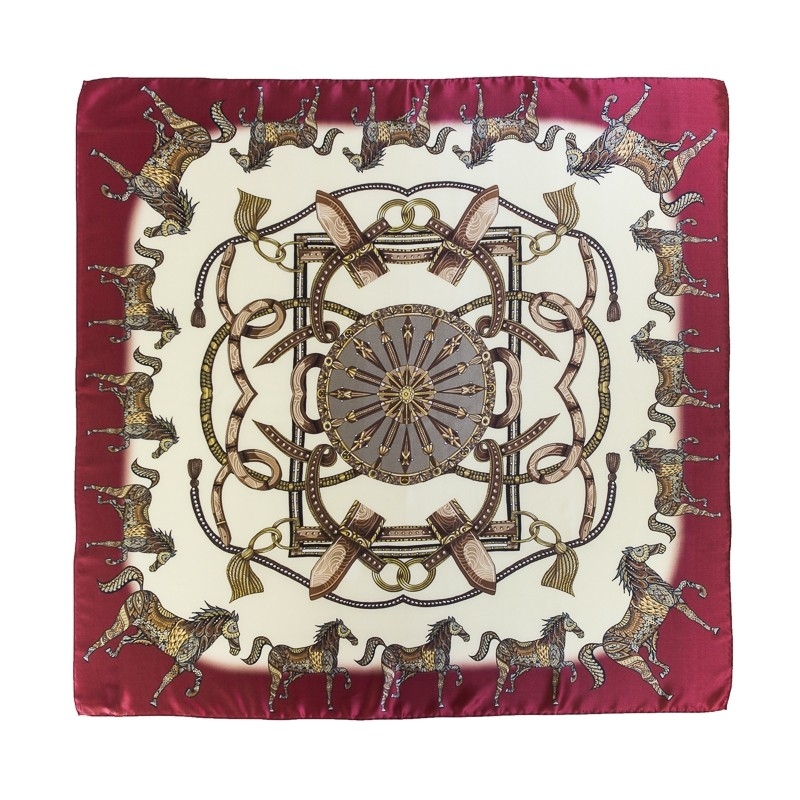 Silk Scarf Mila Schon Buona Fortuna bordo