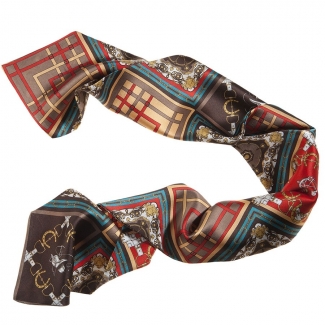 Eşarfă London Rush fond roşu