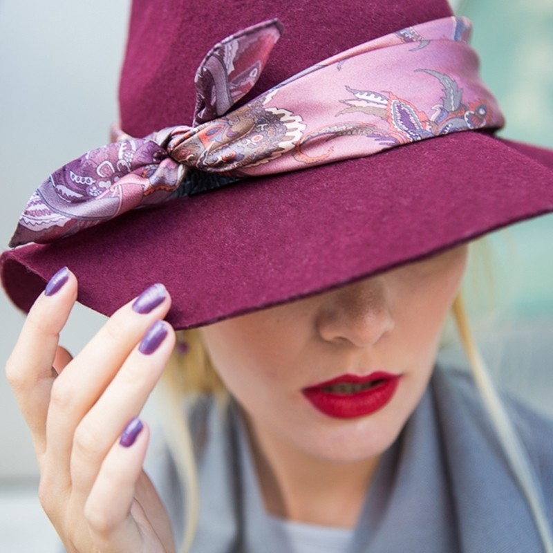 Silk Scarf Marina D'Este London Club dusty pink