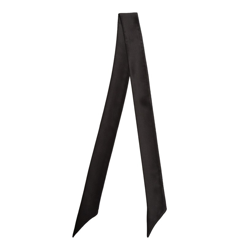Eşarfă skinny matase neagra