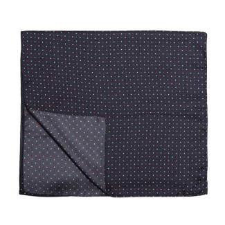 Men Scarf Laura Biagiotti navy with white and red diamonds