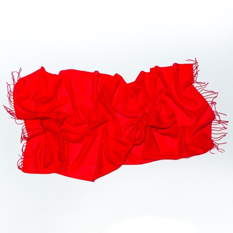 CADOU: Esarfa lana Mila Schon red si cercei de argint My Way coral rosu