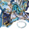 GIFT: blue scarf and bracelet Sienna Marina D`Este Angel pearls