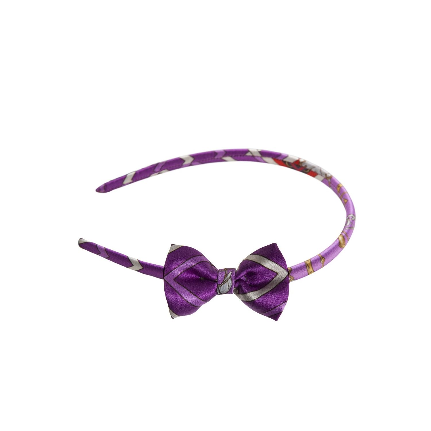 Headband cu fundiţă London Rush fond purple