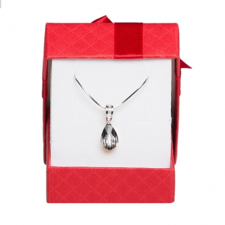 Pandantiv argint Swarovski gri gold