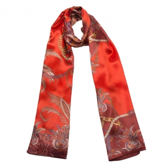 Silk Shawl  Mila Schon Tropical Red