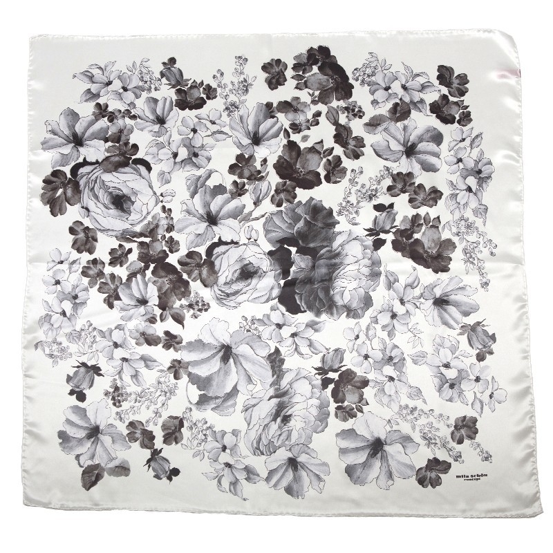 Silk Scarf Mila Schon Insieme white