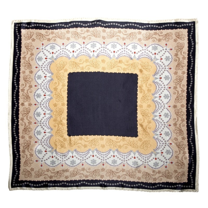 Silk Scarf Laura Biagiotti delicate flowers turcoise