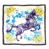 Silk Scarfa Marina D'Este Blue horse