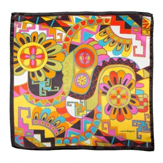 Esarfa matase naturala Laura Biagiotti S Kisses from Capri black