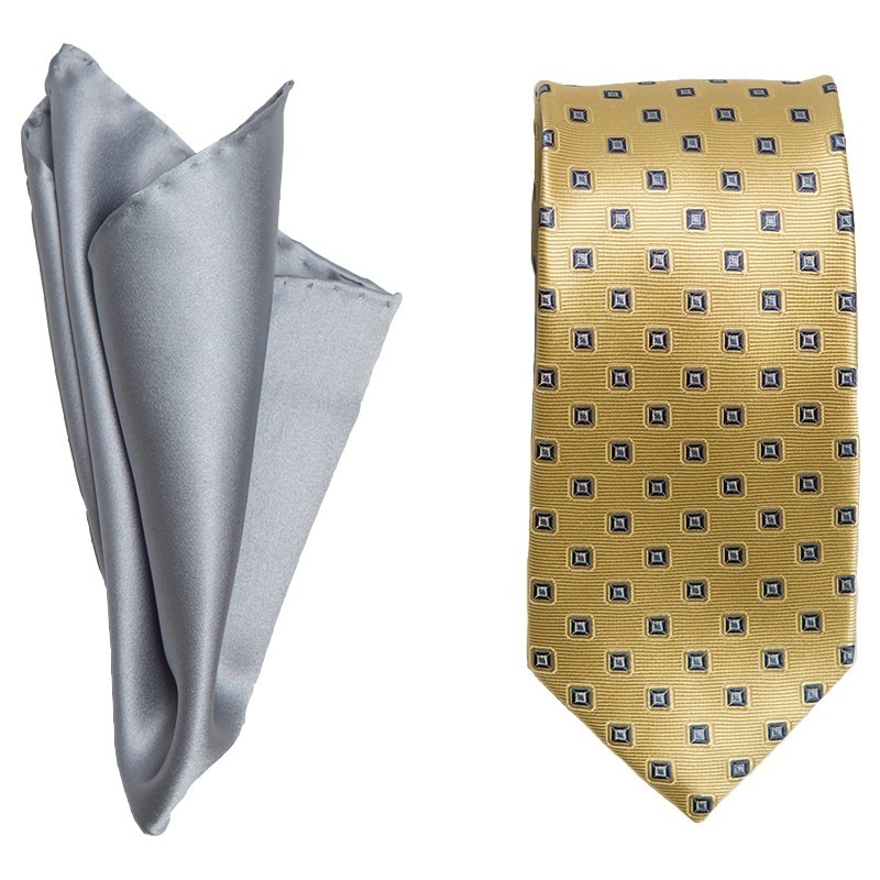  L. silk tie lemon yellow Biagiotti
